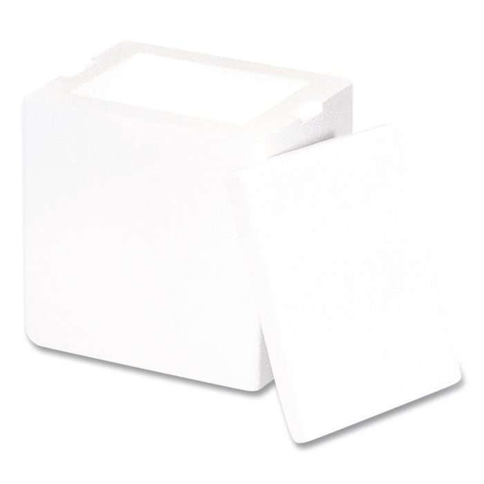 Insulated Shipping Container, 1.5" Foam Insert, 9" x 11" x 15", White/Blue