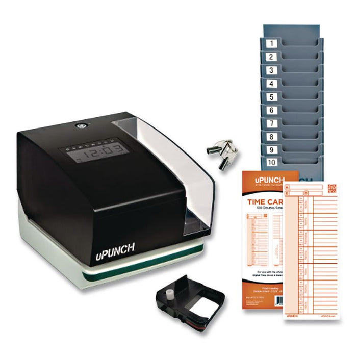 Time Clock Cards for PK1100 Time Clock, Two Sides, 3.38 x 8.25, 100/Pack