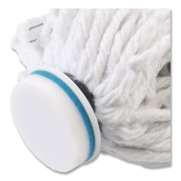 SuperMop with Magic Eraser, 3.5" Blue Cotton Head, White Nylon Handle