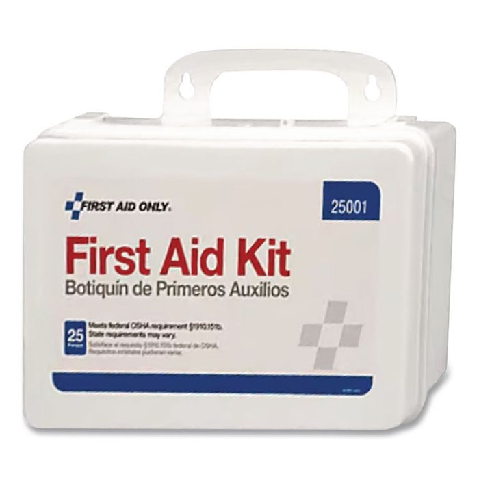 First Aid Kit for Up to 25 People, 125 Pieces, Metal Case