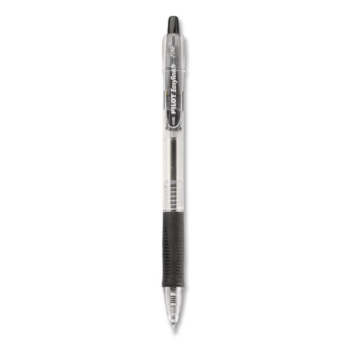 EasyTouch Ballpoint Pen, Retractable, Fine 0.7 mm, Black Ink, Clear Barrel, 36/Pack