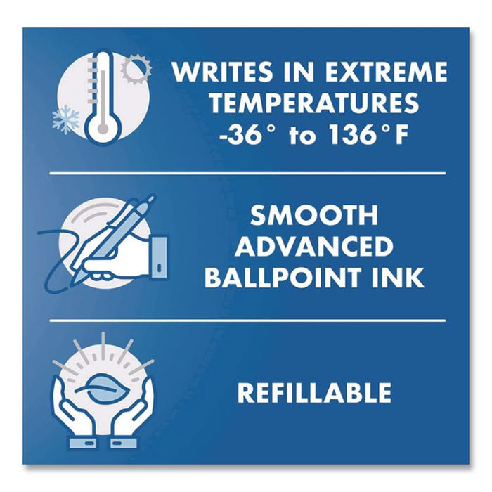 Refill for Pilot Acroball Advanced Ink Ballpoint Pens, Fine 0.7 mm Tip, Black Ink, 2/Pack