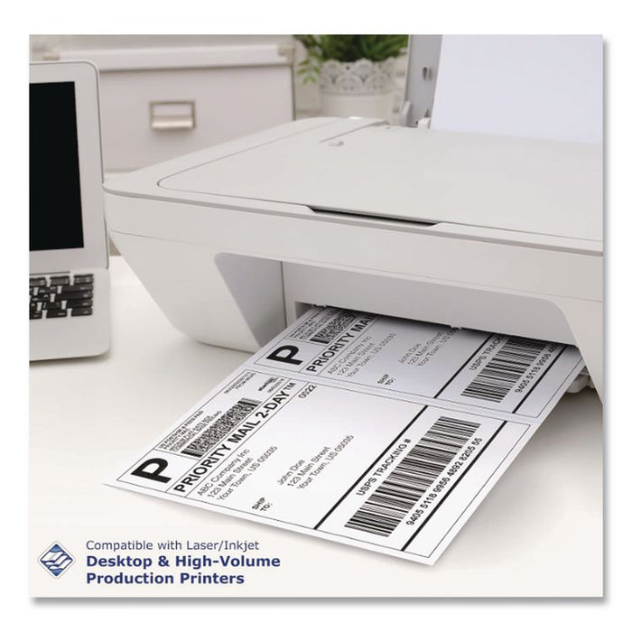 Perforated Paper, 92 Bright, Perforated 5.5" from Bottom, 20 lb Bond Weight, 8.5 x 11, White, 500/Ream, 5 Reams/Carton