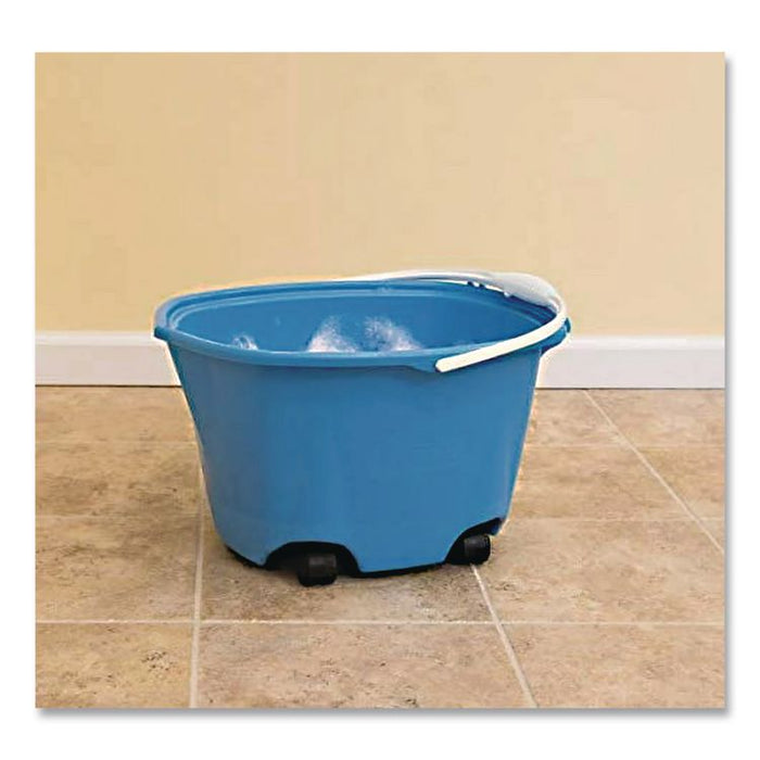 EZ-Glide Bucket on Wheels, 5 gal, Blue