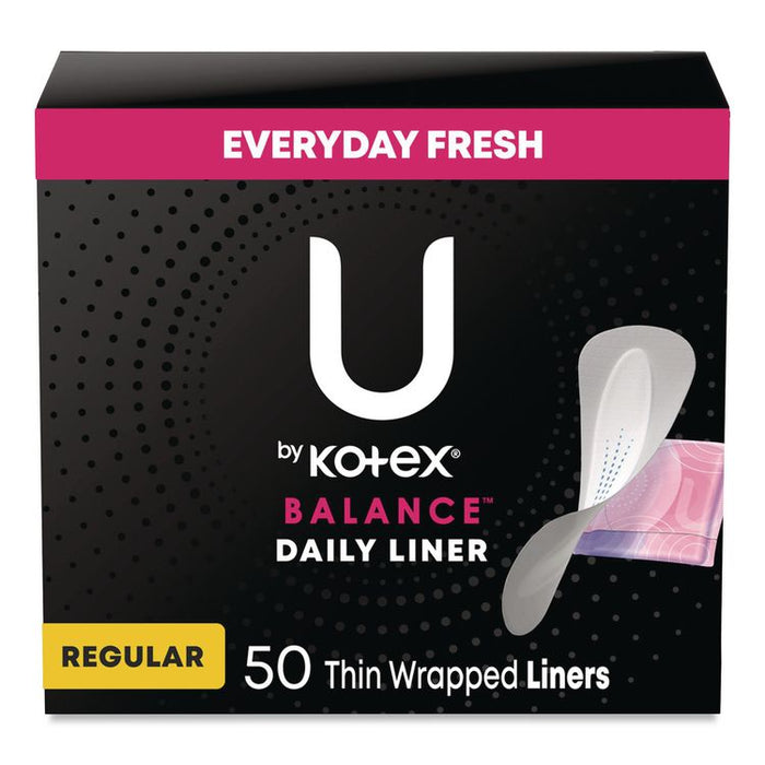 Balance Daily Wrapped Panty Liners, Light Absorbency, 50/Pack, 8 Packs/Carton