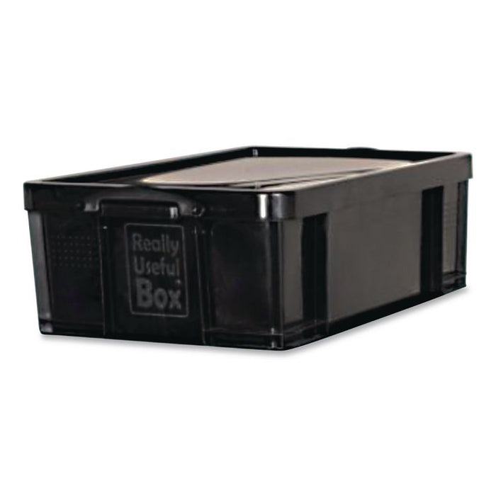 9.51 Qt. Latch Lid Storage Tote, 15.55" x 10.04" x 6.1", Solid Black