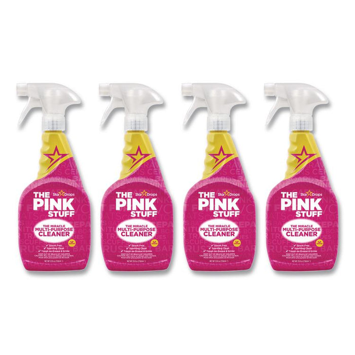 Miracle Multi-Purpose Cleaner, Fruity Scent, 25.4 oz Trigger Spray Bottle, 4/Carton