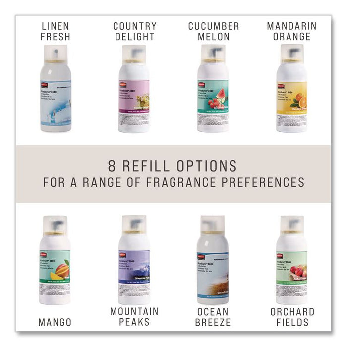 Microburst 3000 Refill, Orchard Fields, 2 oz Aerosol Spray, 12/Carton