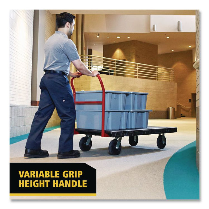 Heavy-Duty Platform Truck Cart, 2,000 lb Capacity, 24 x 48 Platform, Black