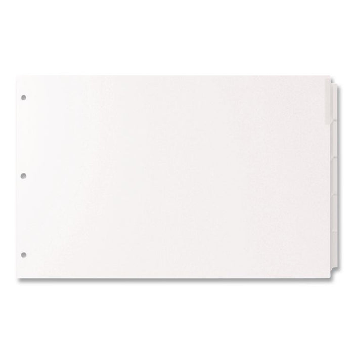 Landscape Orientation Index Dividers, 5-Tab, 14 x 8.5, White, 1 Set