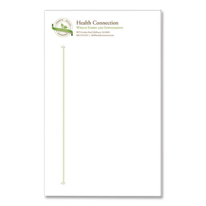 25% Cotton Business Paper, Ruled, 95 Bright, 20 lb Bond Weight, 8.5 x 14, White, 500 Sheets/Ream