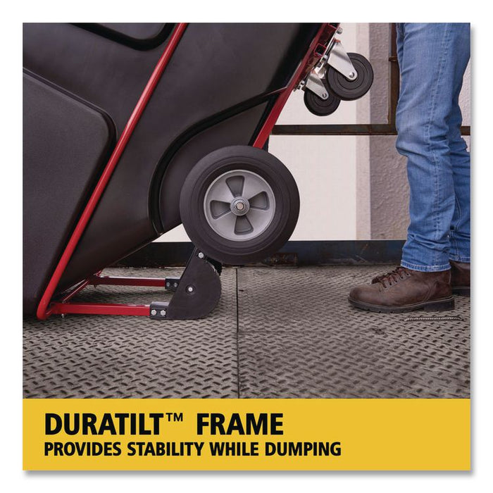 0.5 cu yd BRUTE Rotomolded Tilt Truck, 850 lb Capacity, Black