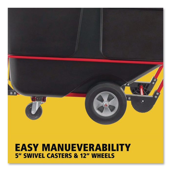 0.5 cu yd BRUTE Rotomolded Tilt Truck, 850 lb Capacity, Black