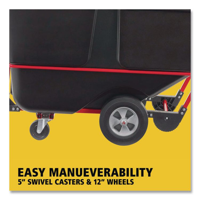 1 cu yd BRUTE Rotomolded Tilt Truck, 1,250 lb Capacity, Black