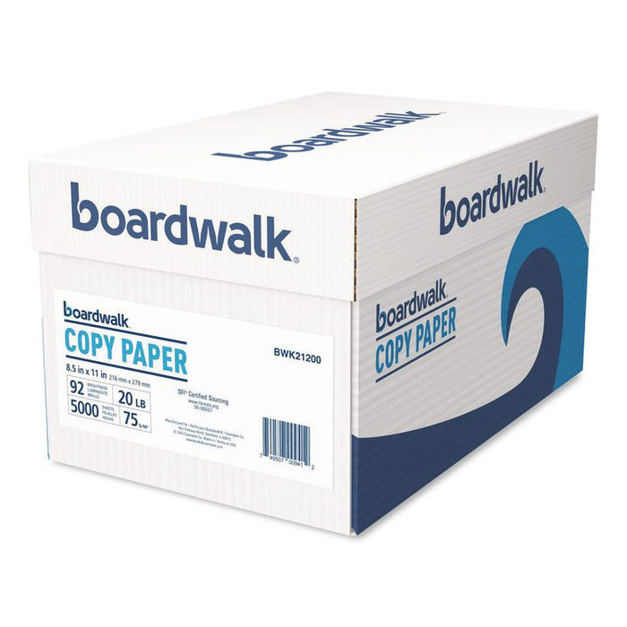 Copy Paper, 92 Bright, 20 lb Bond Weight, 8.5 x 11, White, 500 Sheets/Ream, 10 Reams/Carton