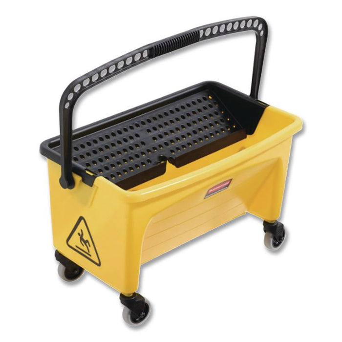 HYGEN Press Wring Bucket for Microfiber Flat Mops, 43 qt, Yellow/Black