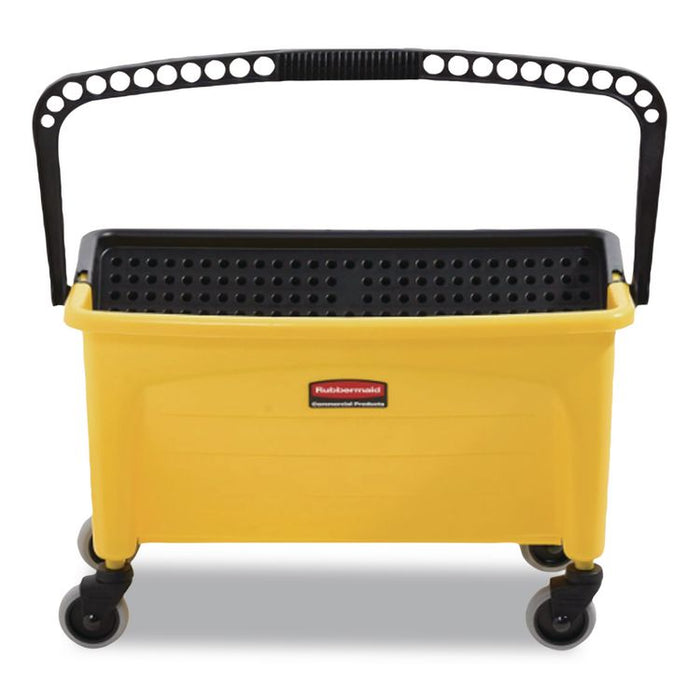 HYGEN Press Wring Bucket for Microfiber Flat Mops, 43 qt, Yellow/Black