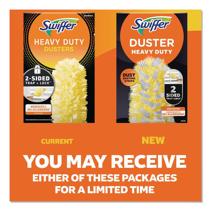 Heavy Duty Dusters Refill, Dust Lock Fiber, Unscented, Yellow, 6/Box