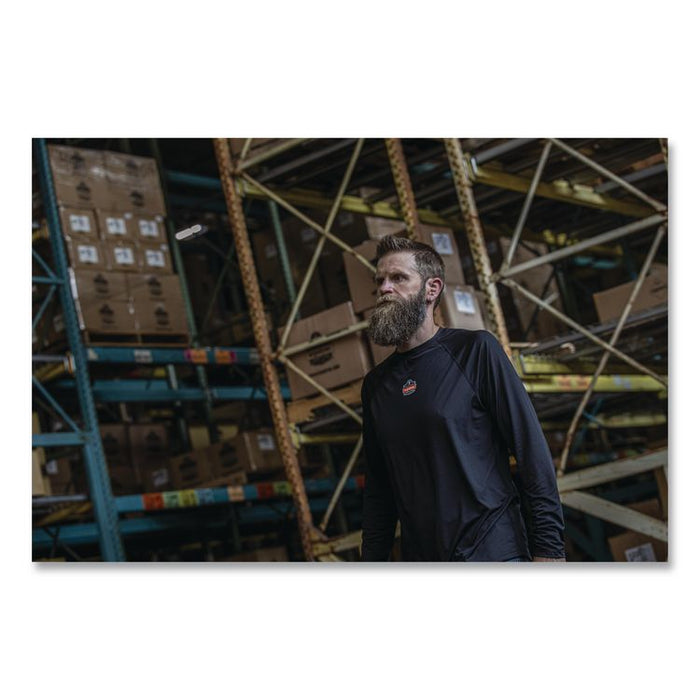 N-Ferno 6435 Midweight Long Sleeve Base Layer Shirt, 5X-Large, Black