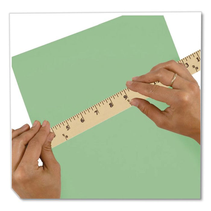 Wood Yardstick with Metal Ends, 36" Long. Clear Lacquer Finish
