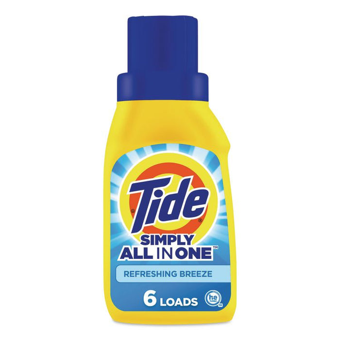 Simply All-In-One Liquid Laundry Detergent, Refreshing Breeze Scent, 10 oz Bottle, 12/Carton