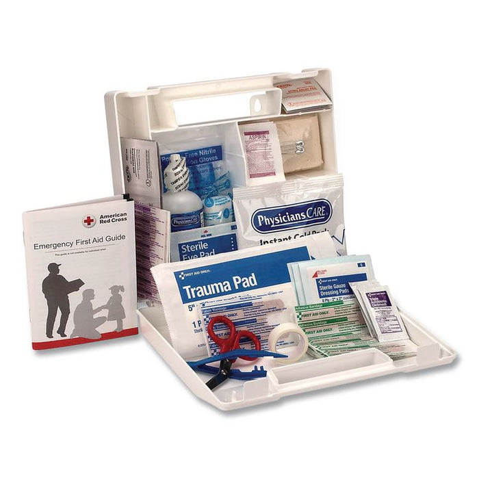 Office First Aid Kit for 25 People, 106 Pieces, Plastic Case with Dividers