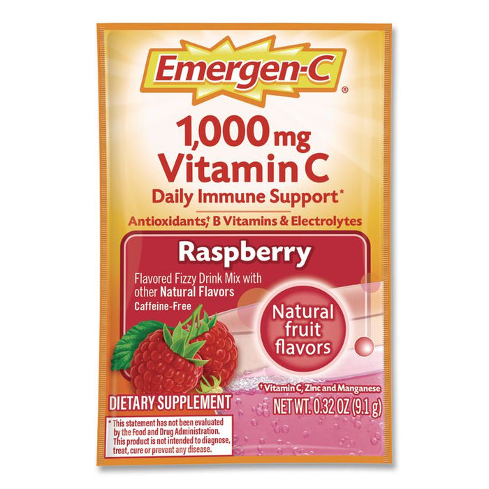 Vitamin C Drink Mix, 1,000 mg Vitamin C, Raspberry, 60/Pack