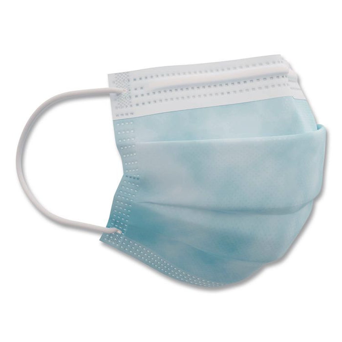 Medicom Confidence Ear Loop Face Mask with Air Space Technology, Polypropylene, One Size Fits Most, 50/Box,10 Boxes/Carton