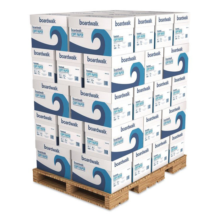 Copy Paper, 92 Bright, 20 lb Bond Weight, 8.5 x 11, White, 500 Sheets/Ream, 10 Reams/Carton, 40 Cartons/Pallet