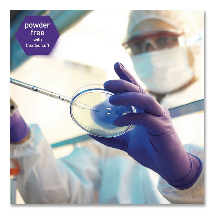 PURPLE NITRILE Exam Gloves, Powder-Free, X-Large, 6 mil Thick, 9.5" Long, Purple, 90/Box, 10 Boxes/Carton