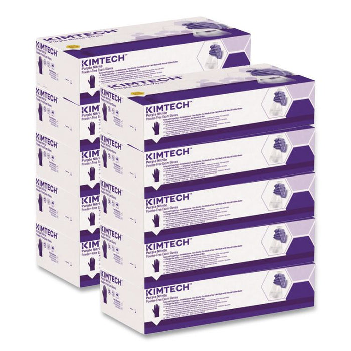 PURPLE NITRILE Exam Gloves, Powder-Free, X-Small, 6 mil Thick, 9.5" Long, Purple, 100/Box