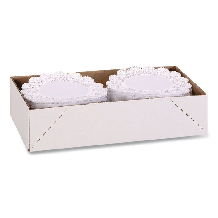 Kenmore Lace Doilies, Round, 14.5", White, 1,000/Carton
