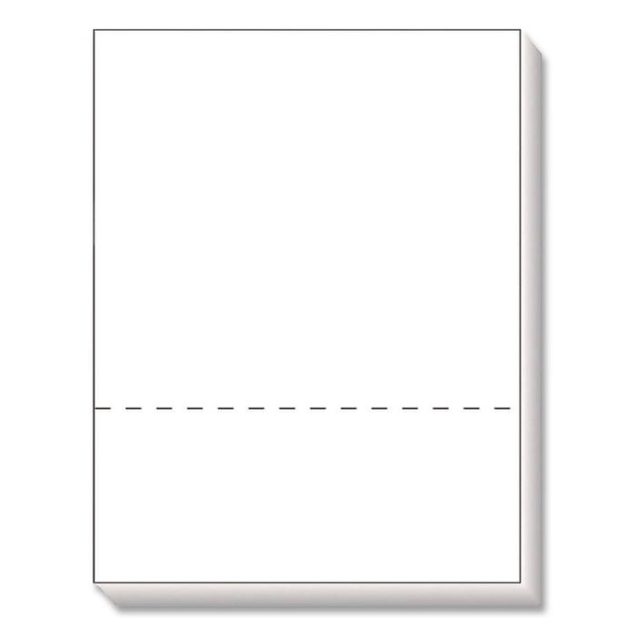 Perforated Laser Cut Sheets, Micro-Perforated 3.5" from Bottom, 24 lb Bond Weight, 8.5 x 11, White, 500/Ream