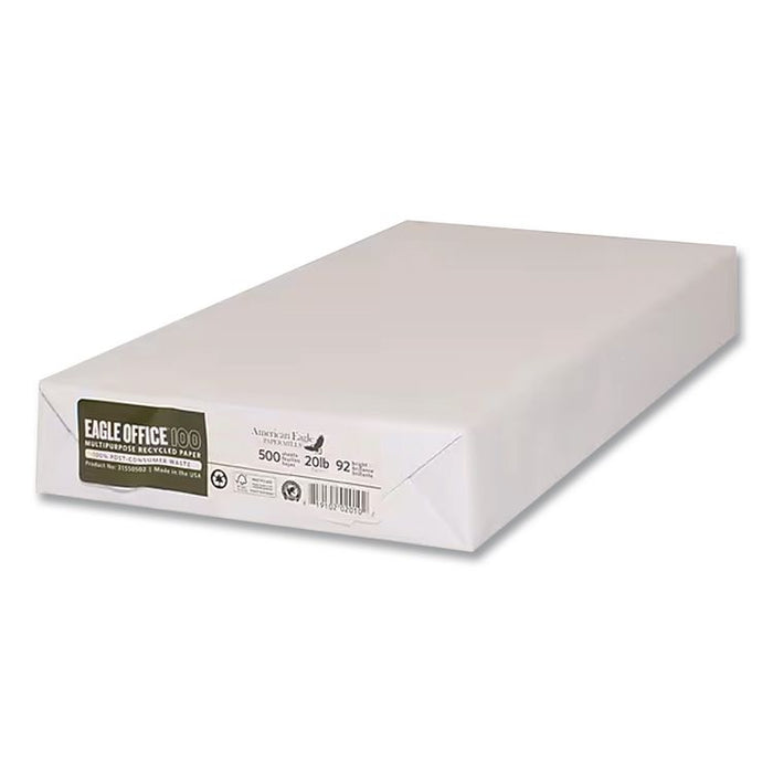 Recycled Multipurpose Paper, 92 Bright, 20 lb Bond Weight, 11 x 17, White, 500/Ream
