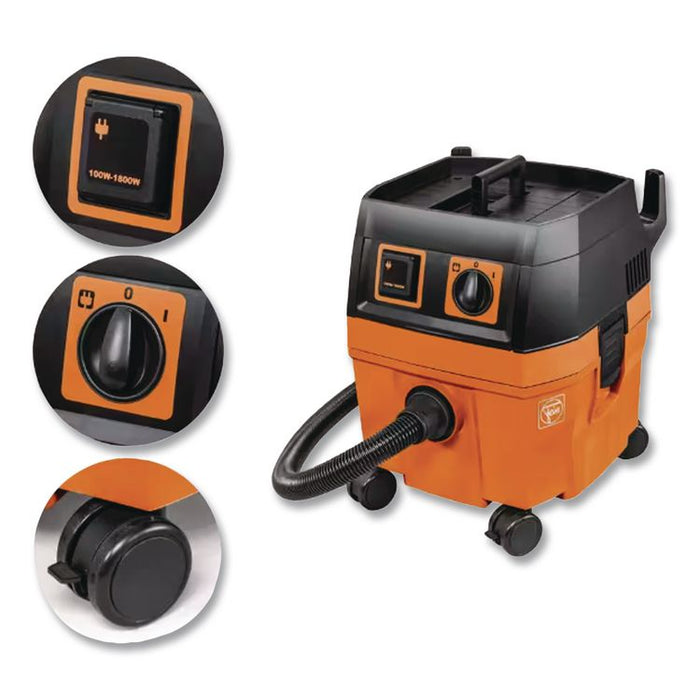 Turbo II Wet/Dry Vacuum/Dust Extractor, 8.4 gal, Orange/Black