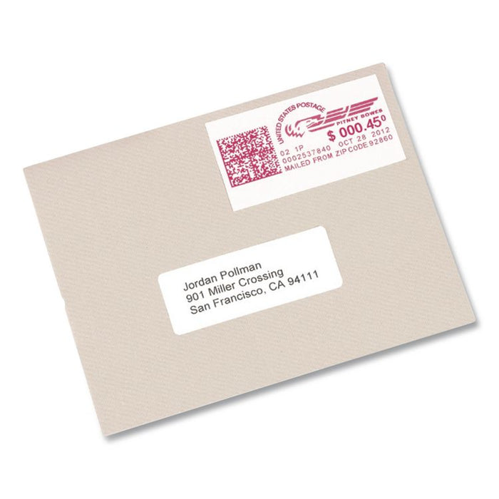 Postage Meter Labels For Pitney-Bowes Postage Machines, 1.5 x 2.75, White, 4/Sheet, 40 Sheets/Pack, (5288)