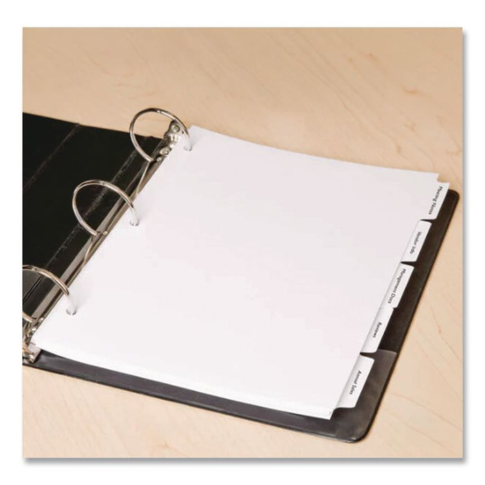 Customizable Print-On Dividers, 3-Hole Punched, For Xerox 5090 Copiers,  5-Tab, 11 x 8.5, White, 30 Sets