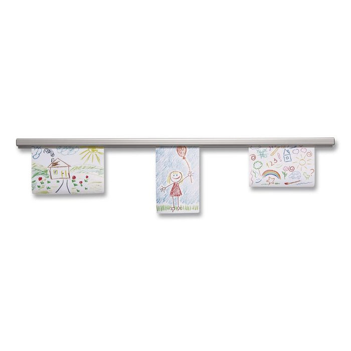 Grip-A-Strip Display Rails, 1.5" x 24", Satin Aluminum