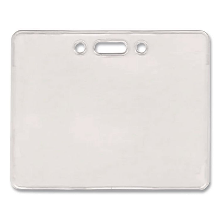 Proximity ID Badge Holders, Horizontal, Clear 3.75" x 3" Holder, 3.5" x 2.25" Insert, 50/Pack