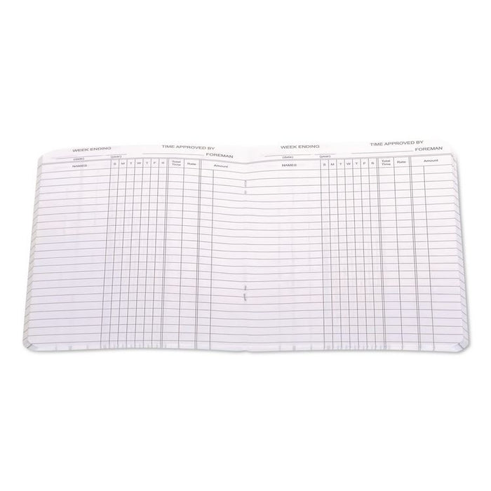 Foreman's Time Book, One-Part (No Copies), 13.5 x 4.13, 36 Forms Total