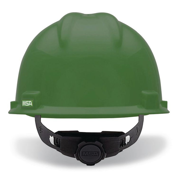 V-Gard Hard Hats, Vented, Front Brim, Fas-Trac III Ratchet Suspension, One Size Fits Most (6.5 to 8), Green