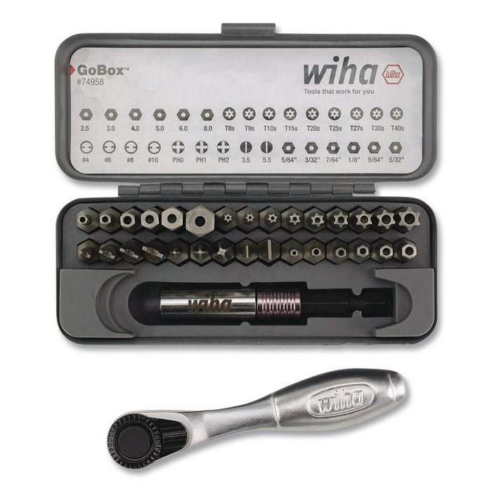 32-Piece GoBox Security Bit Set with Mini Ratchet