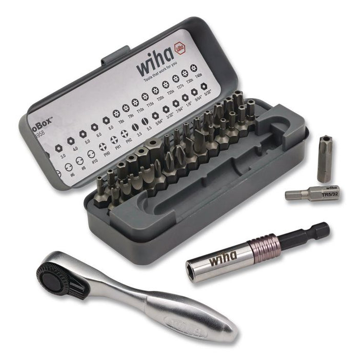 32-Piece GoBox Security Bit Set with Mini Ratchet