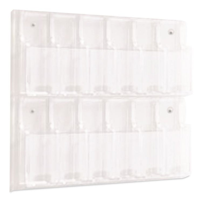 Clear2c 12 Pamphlet Display, 28.75 x 3 x 23.5, Clear