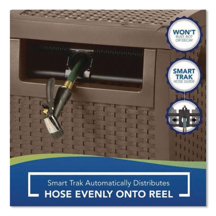 225 ft Smart Trak Hose Hideaway, 25.25" x 20.75" x 21.5", Java