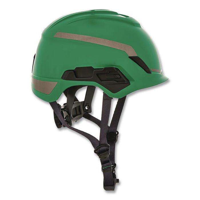 V-Gard H1 Safety Helmet, Brimless, Fas-Trac III Pivot Ratchet Suspension, One Size Fits Most (6.5 to 8), Green