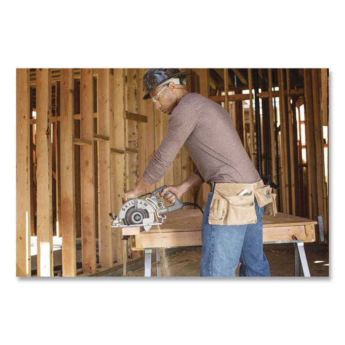 7-1/4 in Aluminum Worm Drive Circular Saw with Carbide Blade, 15 A