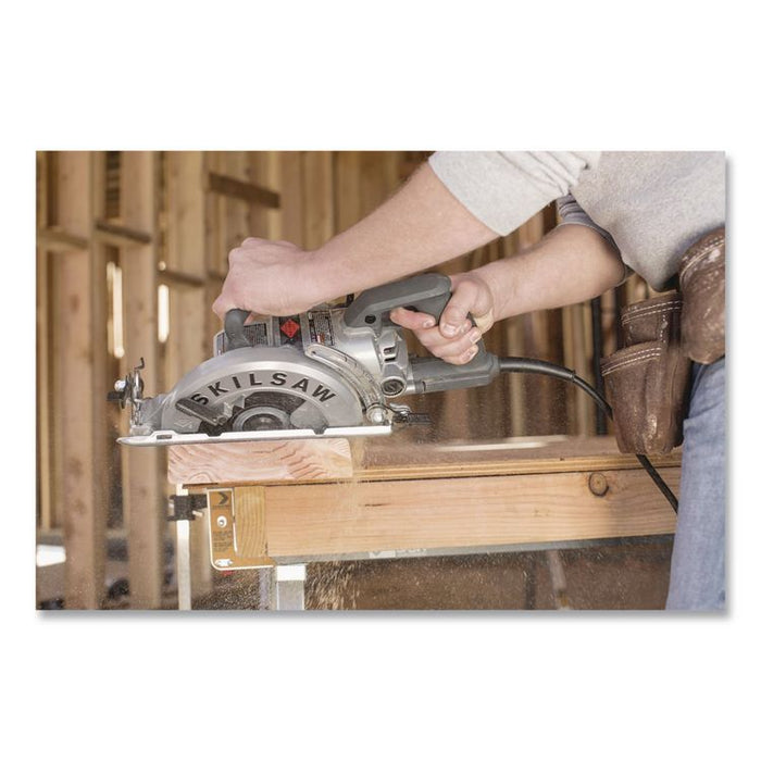 7-1/4 in Aluminum Worm Drive Circular Saw with Carbide Blade, 15 A