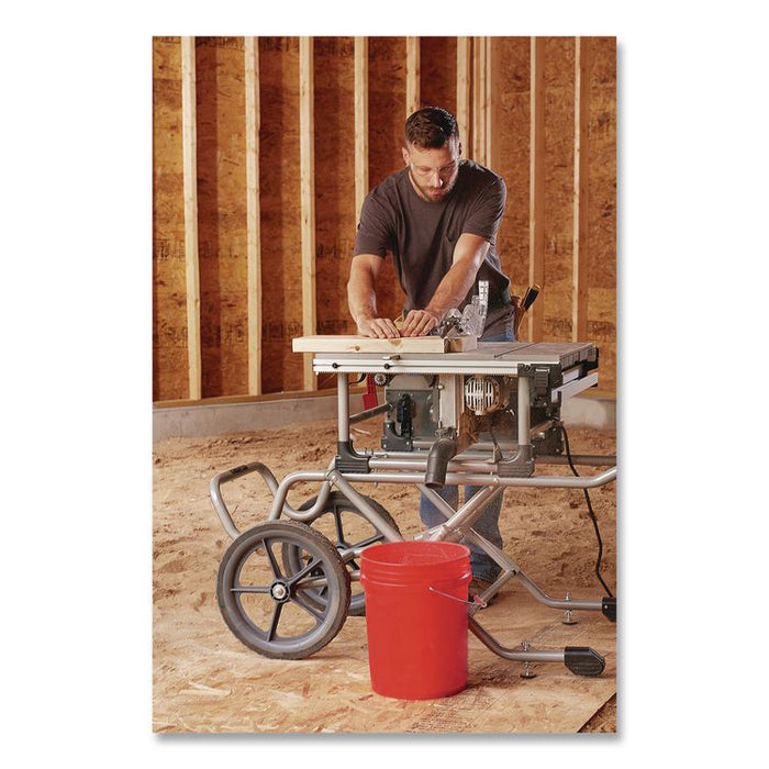 10" Heavy-Duty Worm Drive Table Saw with Stand, 10" Blade, 5,000 RPM, 15 A