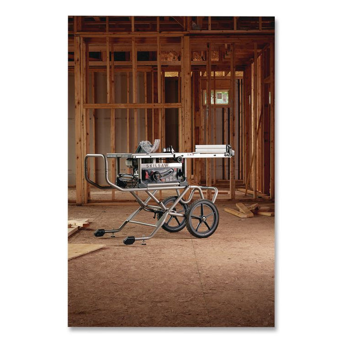 10" Heavy-Duty Worm Drive Table Saw with Stand, 10" Blade, 5,000 RPM, 15 A